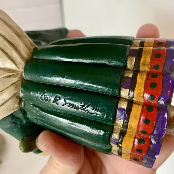 Leo R. Smith Maize Maiden Angel Figurine Folk Art Primitive 017/2500 *READ* - Picture 2 of 10